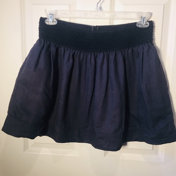 J. Crew Dresses & Skirts - j Crew Black Linen Mini Skirt cotton Lined